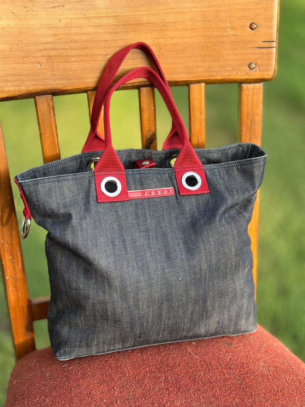 AUTHENTIC Prada Sport Denim Tote